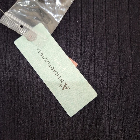 ANTHROPOLOGIE RIBBED KNIT SKIRT, Black, Women's 1X - Picture 6 of 9